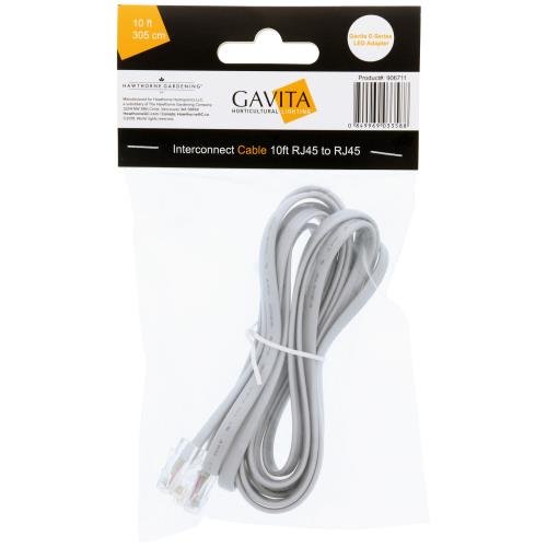 Gavita E-Series LED Adapter Interconnect Cable 10ft RJ45 to RJ45 10 foot - 815 Gardens