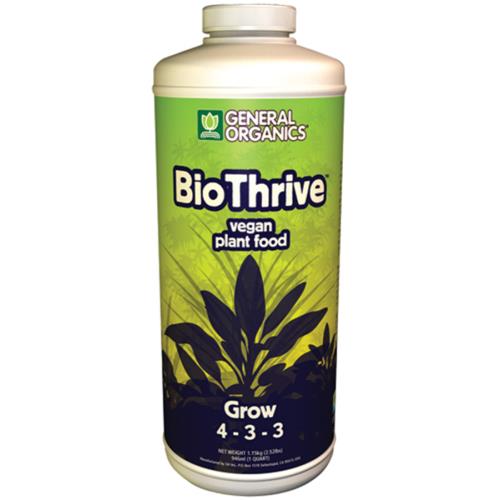 General Hydroponics BioThrive Grow 4 - 3 - 3 - 815 Gardens