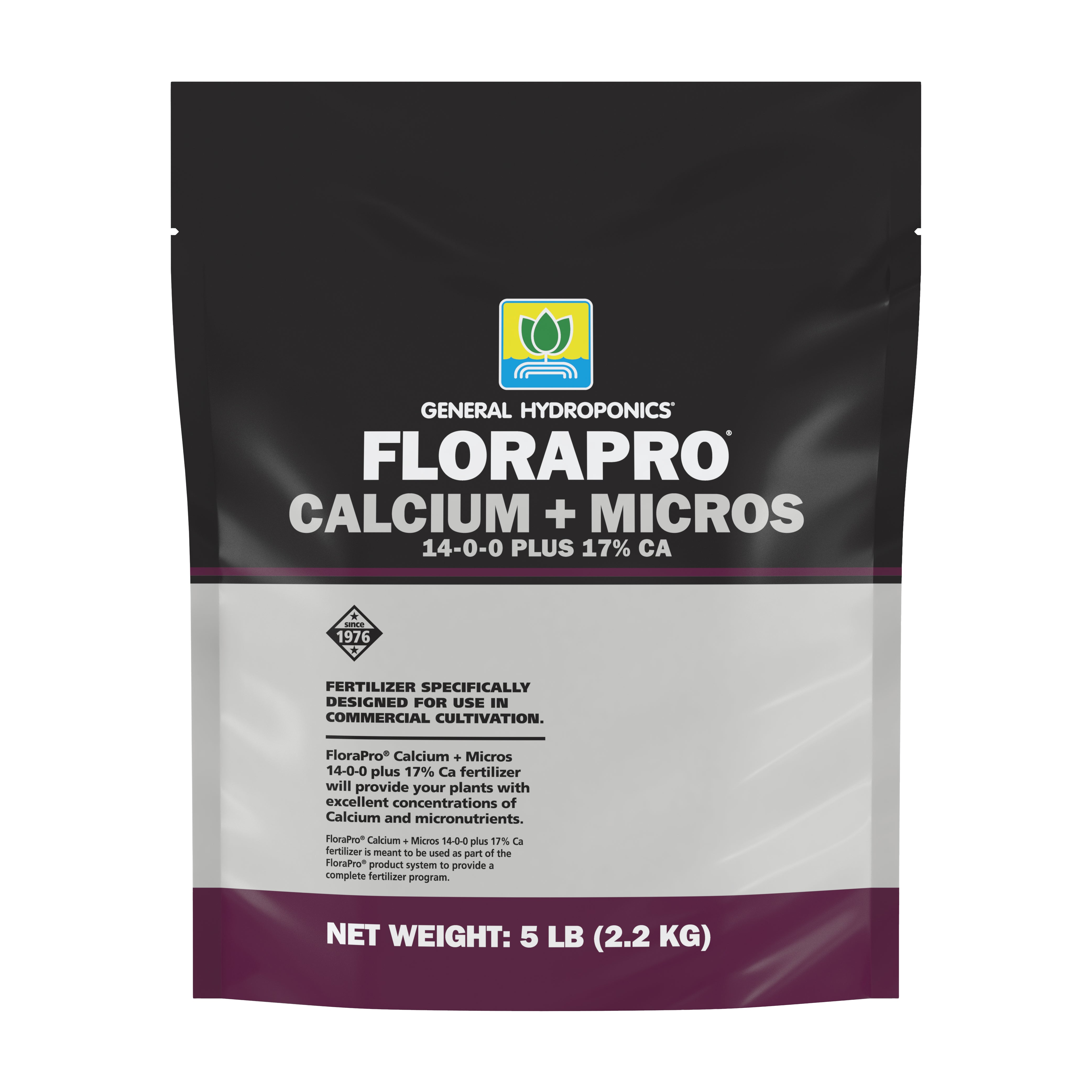 General Hydroponics FloraPro Calcium + Micros Soluble 14 - 0 - 0 + 17% Ca