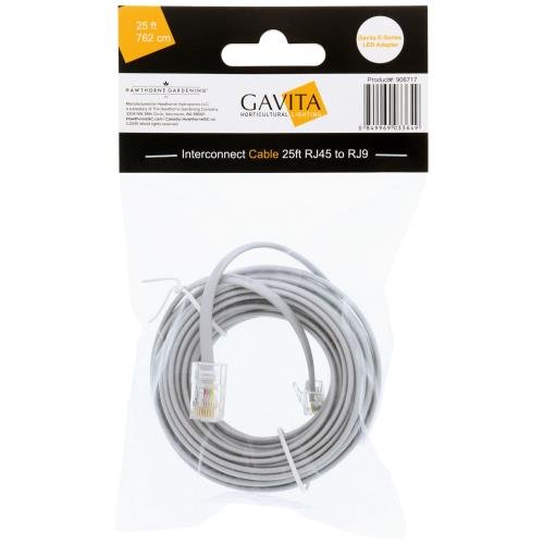 Gavita E-Series LED Adapter Interconnect Cable 25ft Cable RJ45 to RJ9 - 815 Gardens
