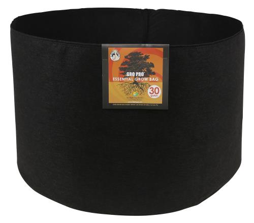 Gro Pro Essential Round Fabric Pots - Black - 815 Gardens