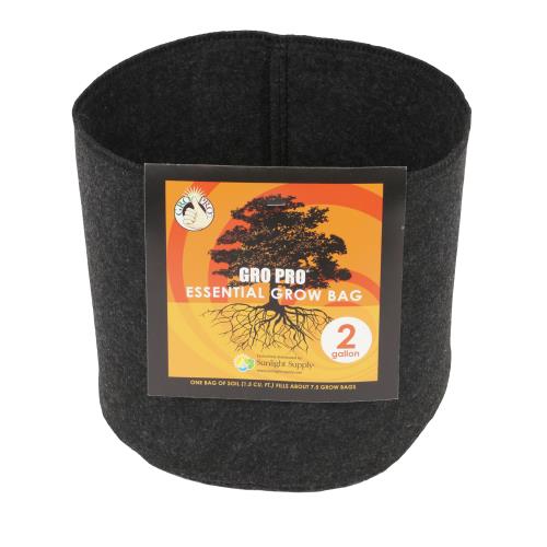 Gro Pro Essential Round Fabric Pots - Black - 815 Gardens